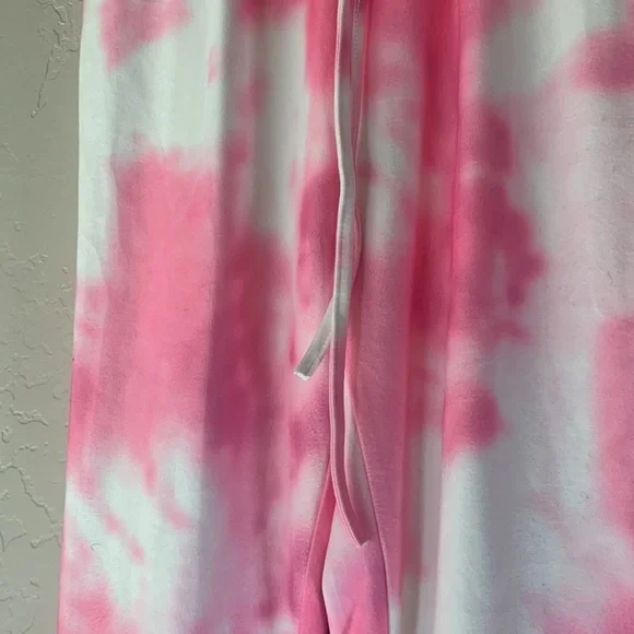 Kayamiya Tie Dye Printed Long Sleeve Shirt and Pants -PJ Sets -  Pink White - Sm - Picture 8 of 10